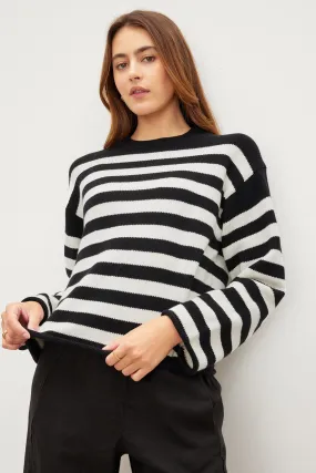 LEX STRIPED CREW NECK SWEATER