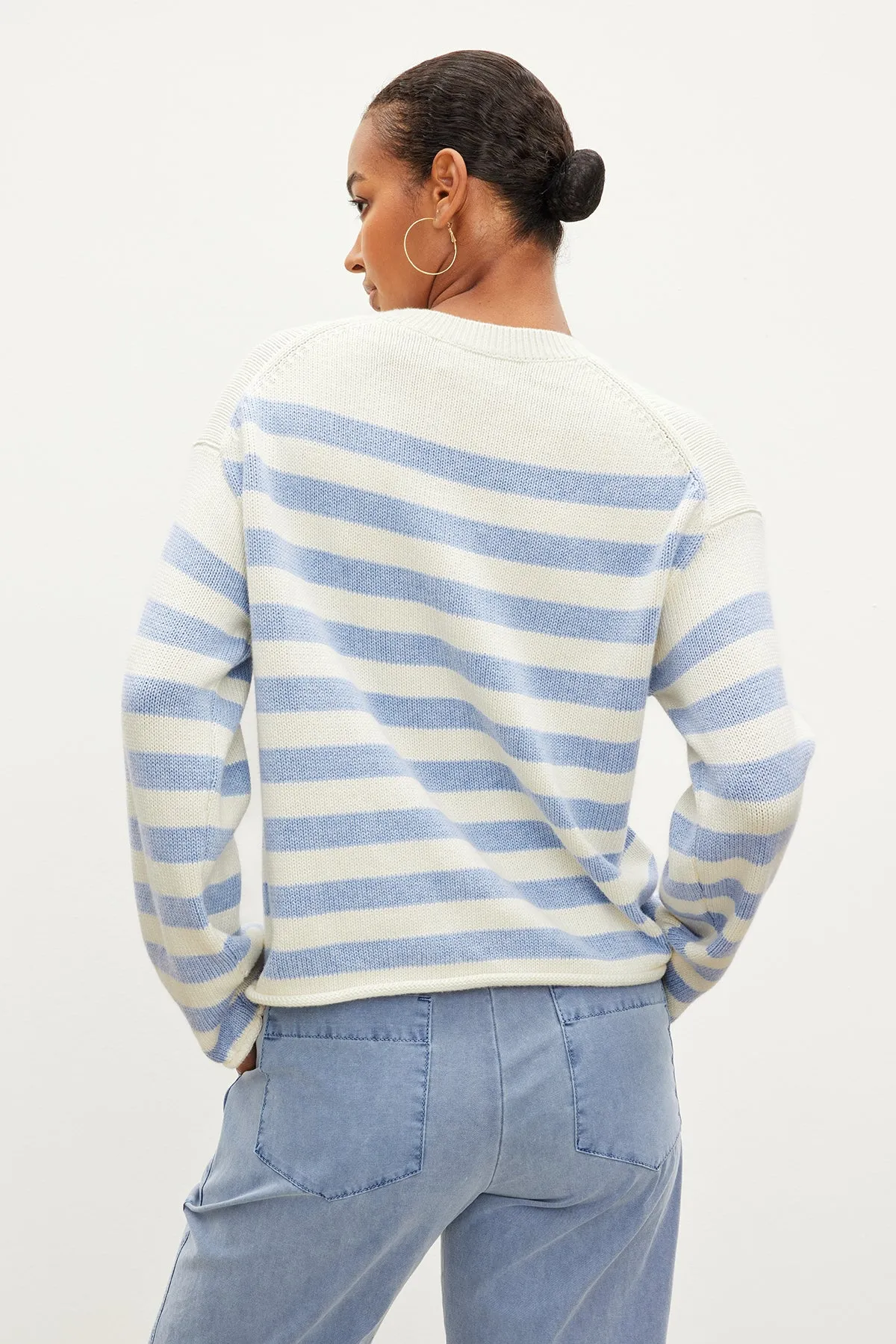 LEX STRIPED CREW NECK SWEATER