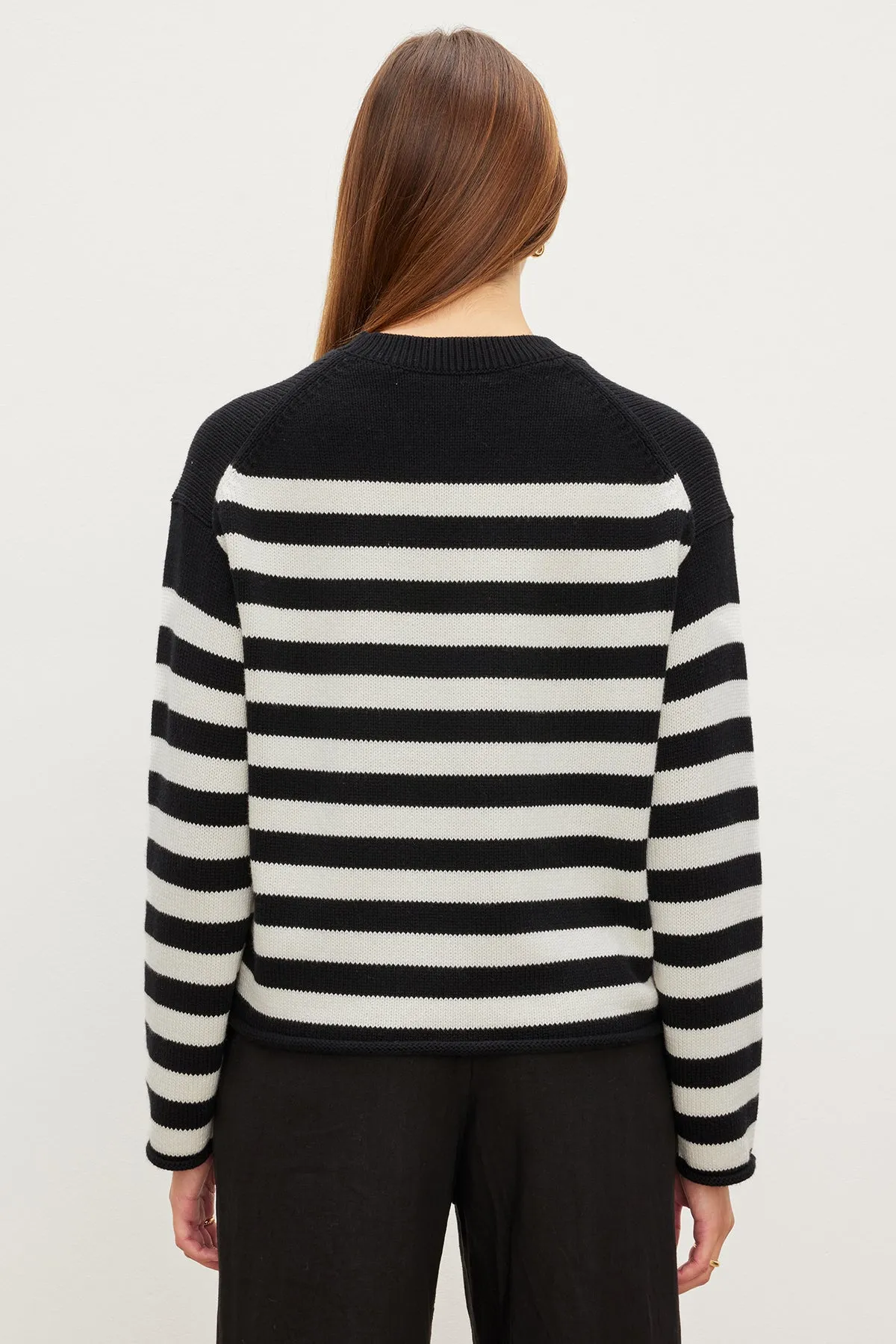 LEX STRIPED CREW NECK SWEATER