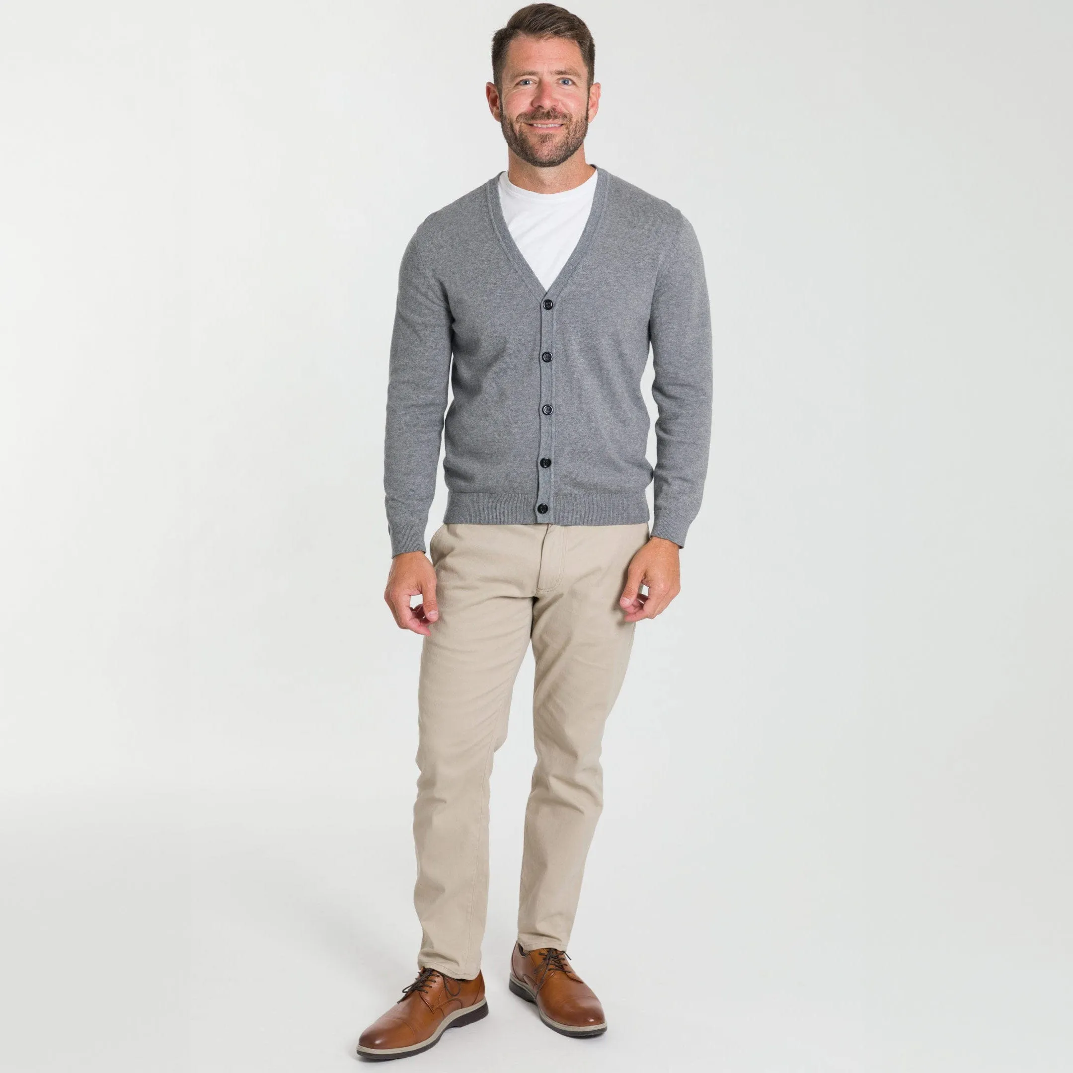 Light Grey Cardigan Sweater