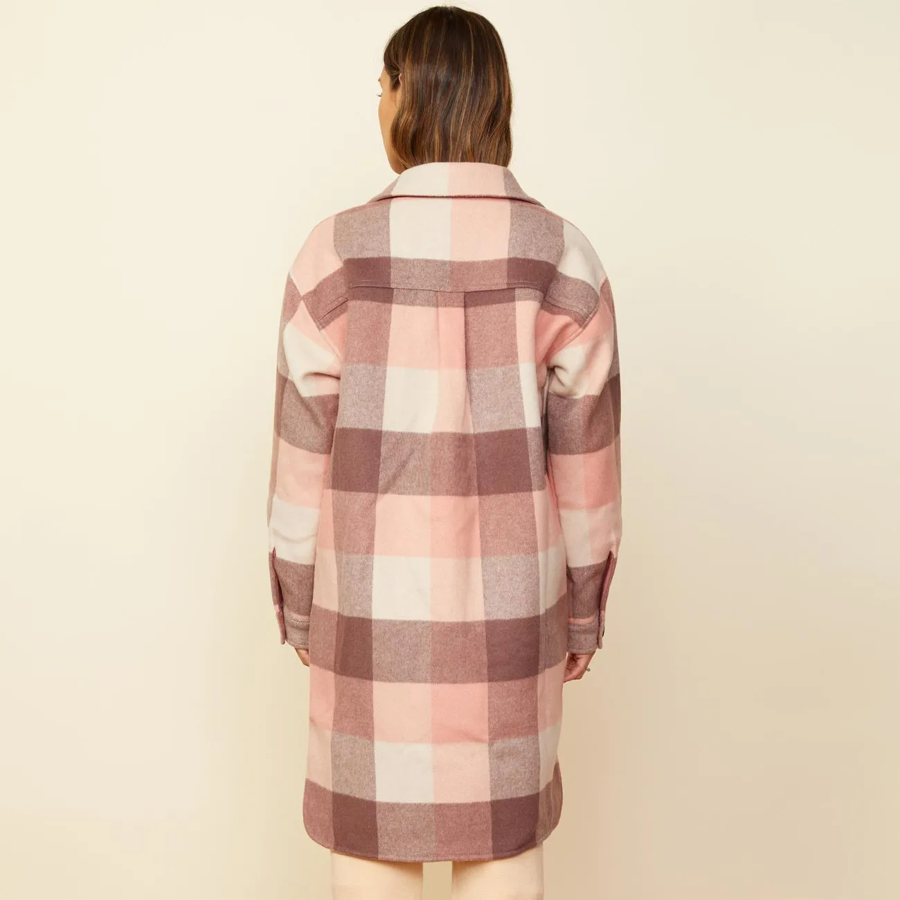 Long Woolen Shirt Jacket