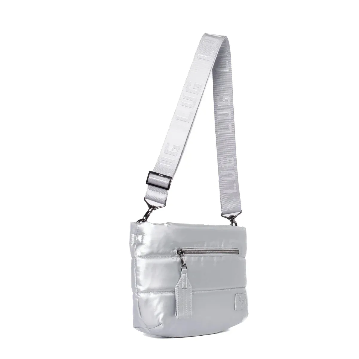 LUG Moonwalk Crossbody Bag in Metallic Silver