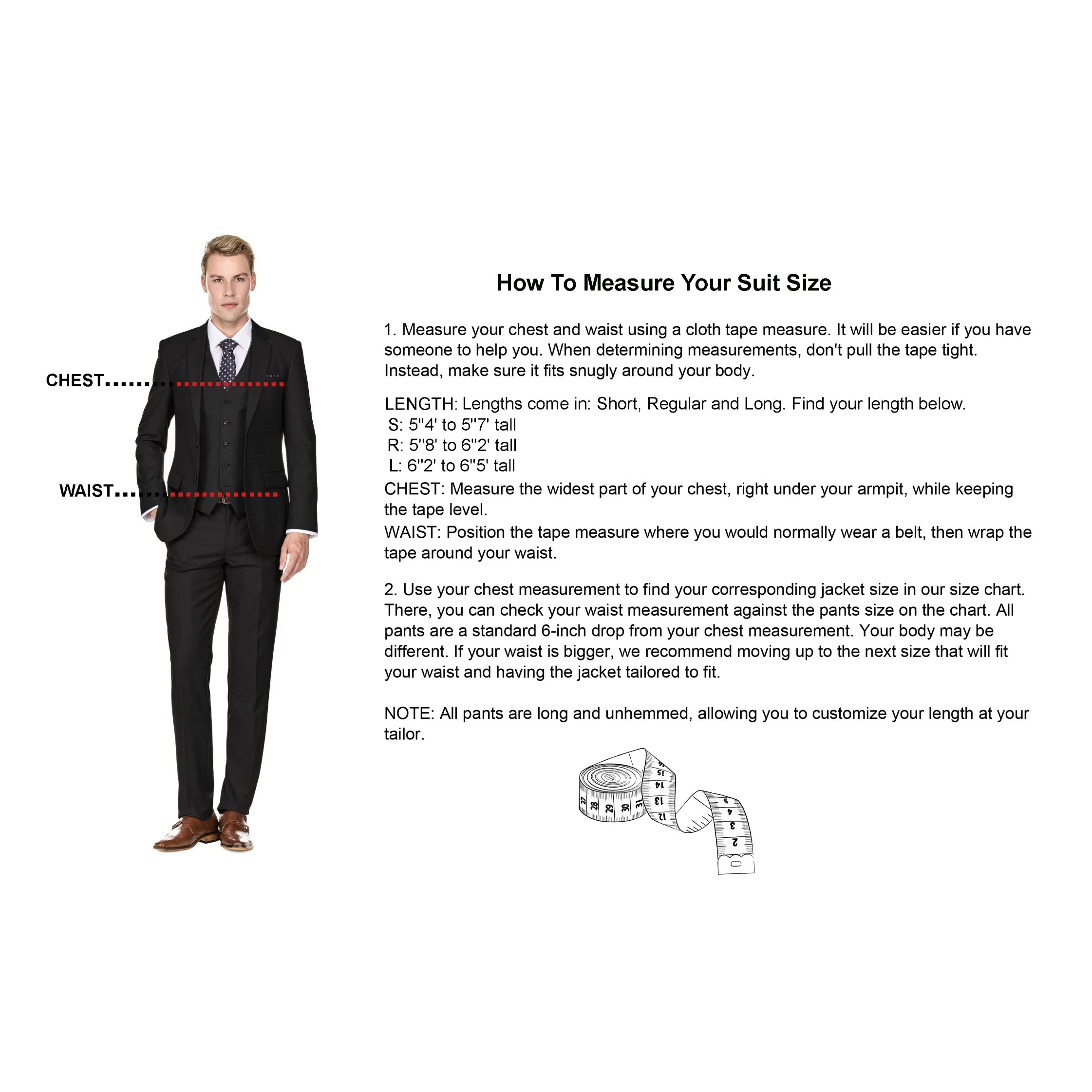 Men's Slim-Fit 2PC Check Double Breasted Plaid Suit