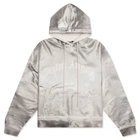 Metallic Hoodie - Grey/White