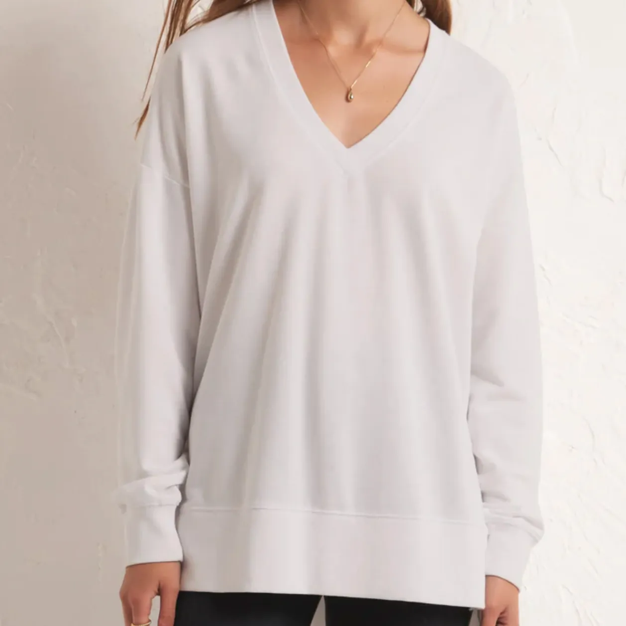 Modern V-Neck Weekender (White)