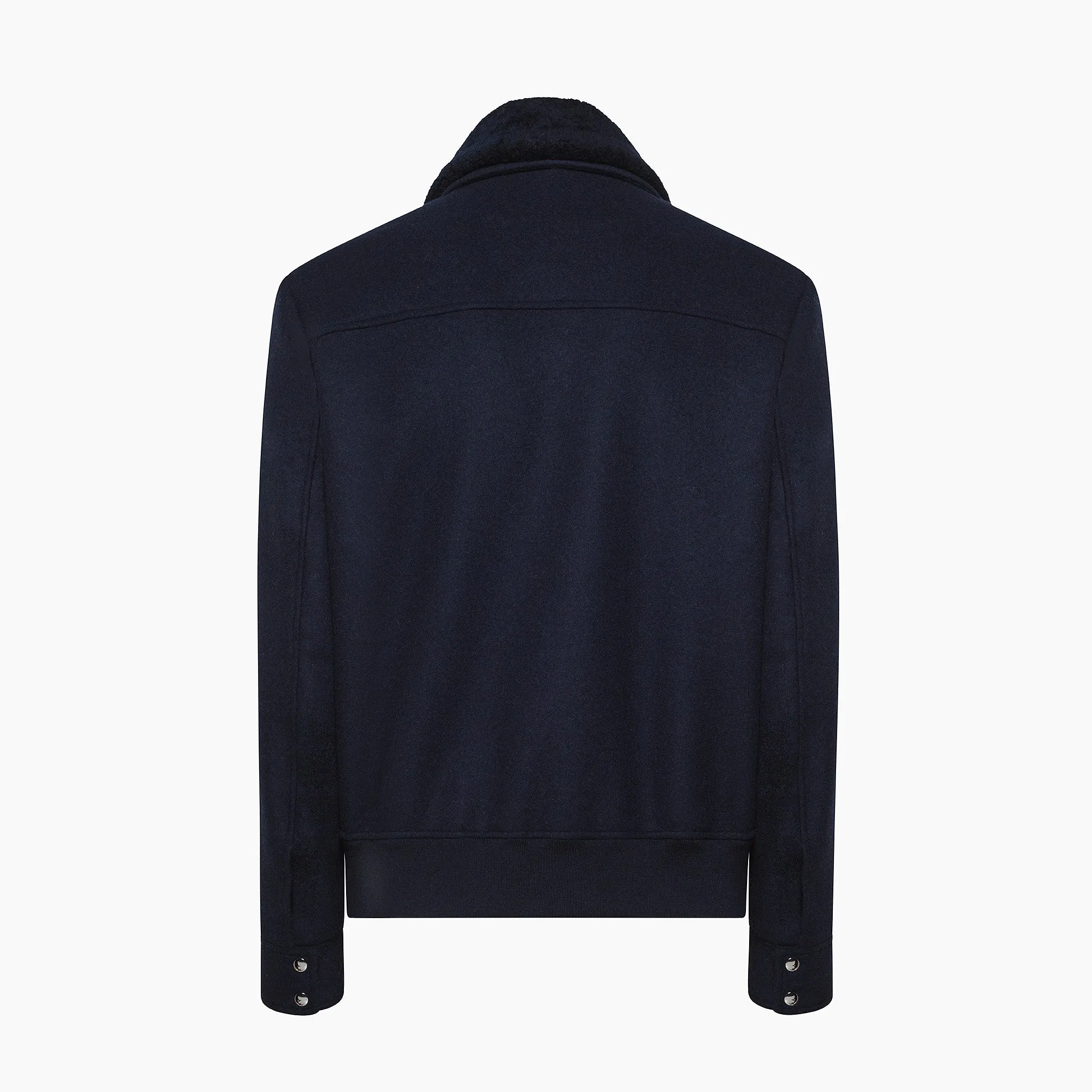 NADAL Bomber in Wool with Shearling Collar