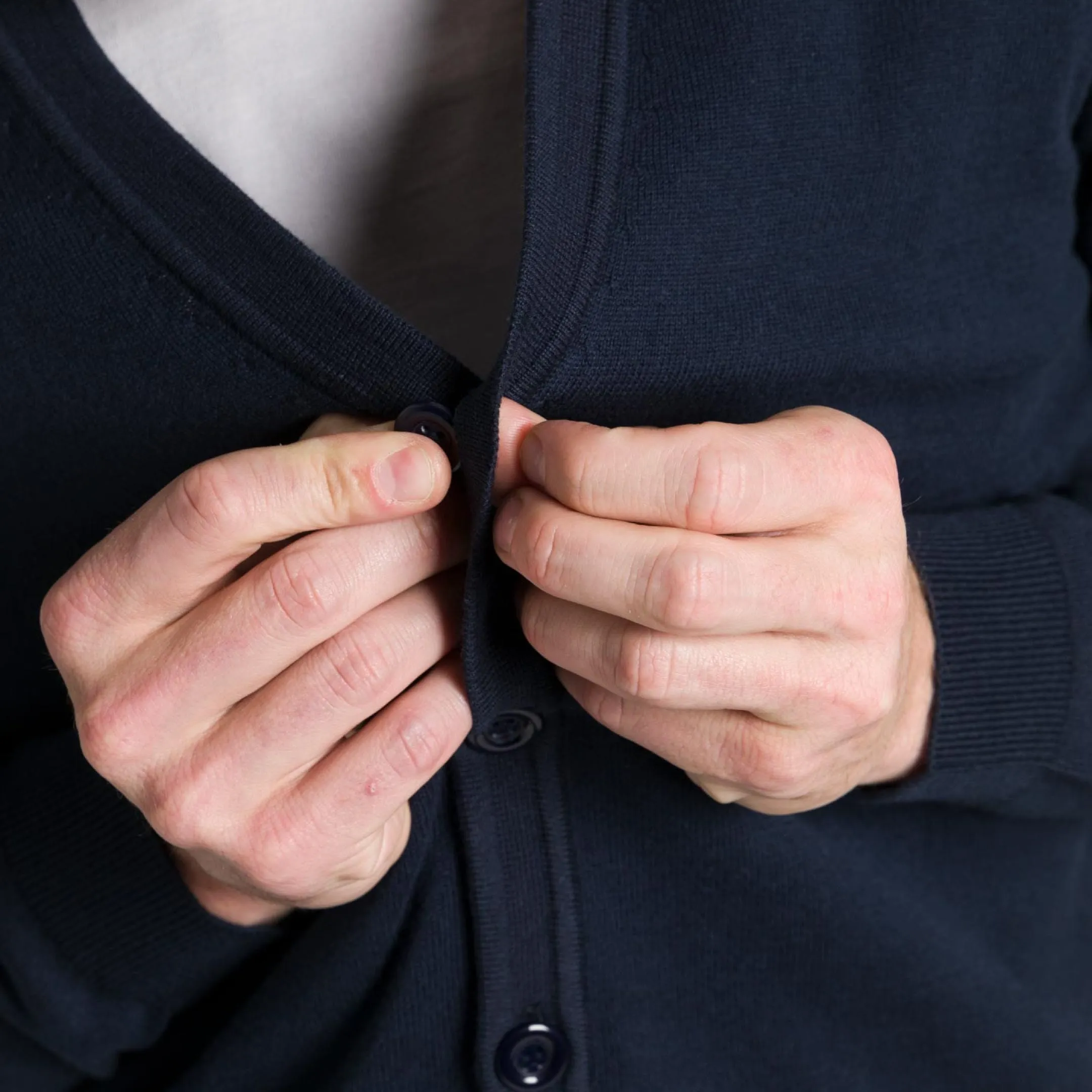 Navy Cardigan Sweater