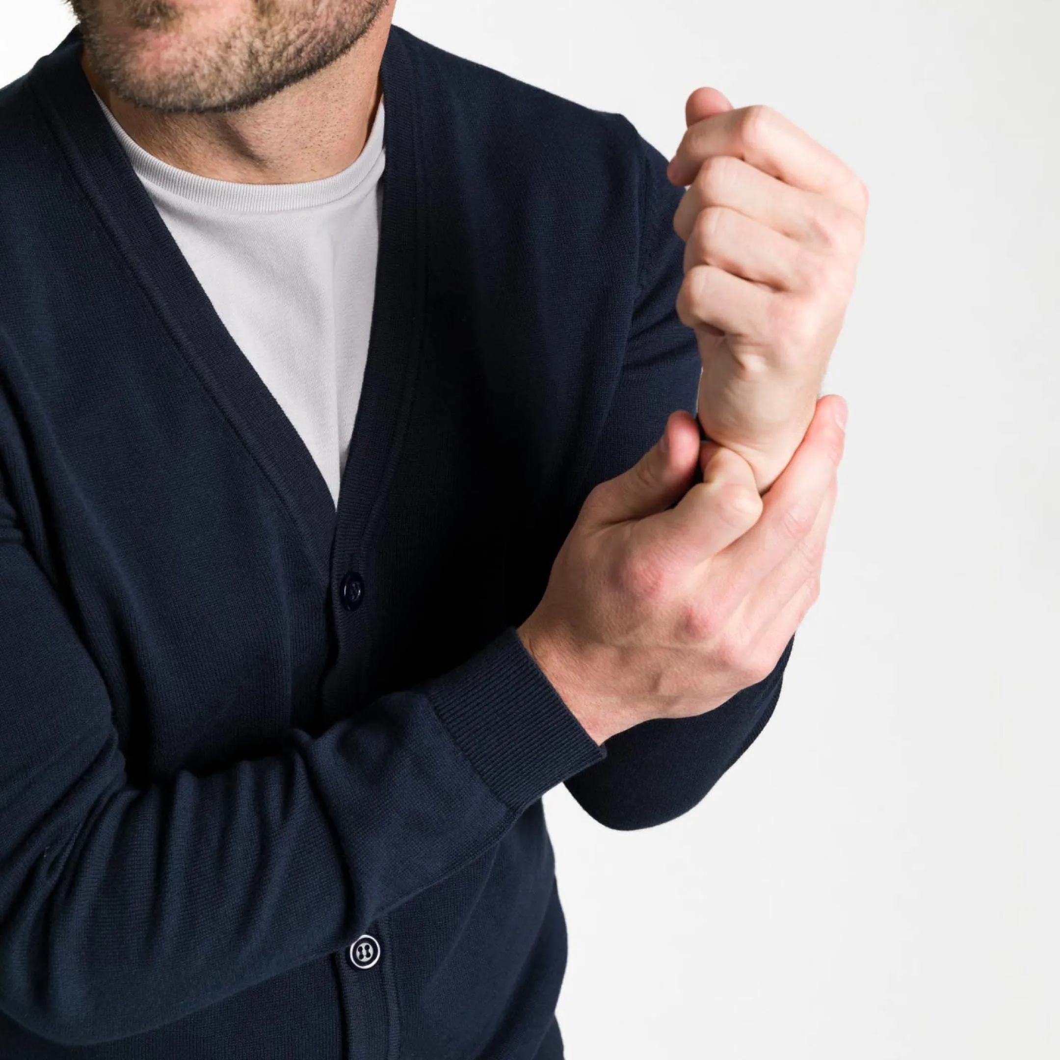 Navy Cardigan Sweater