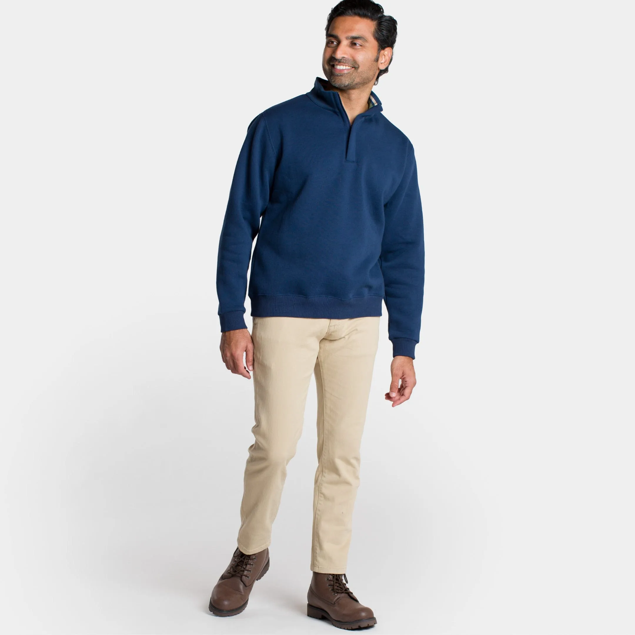 Navy Quarter-Zip Sweatshirt