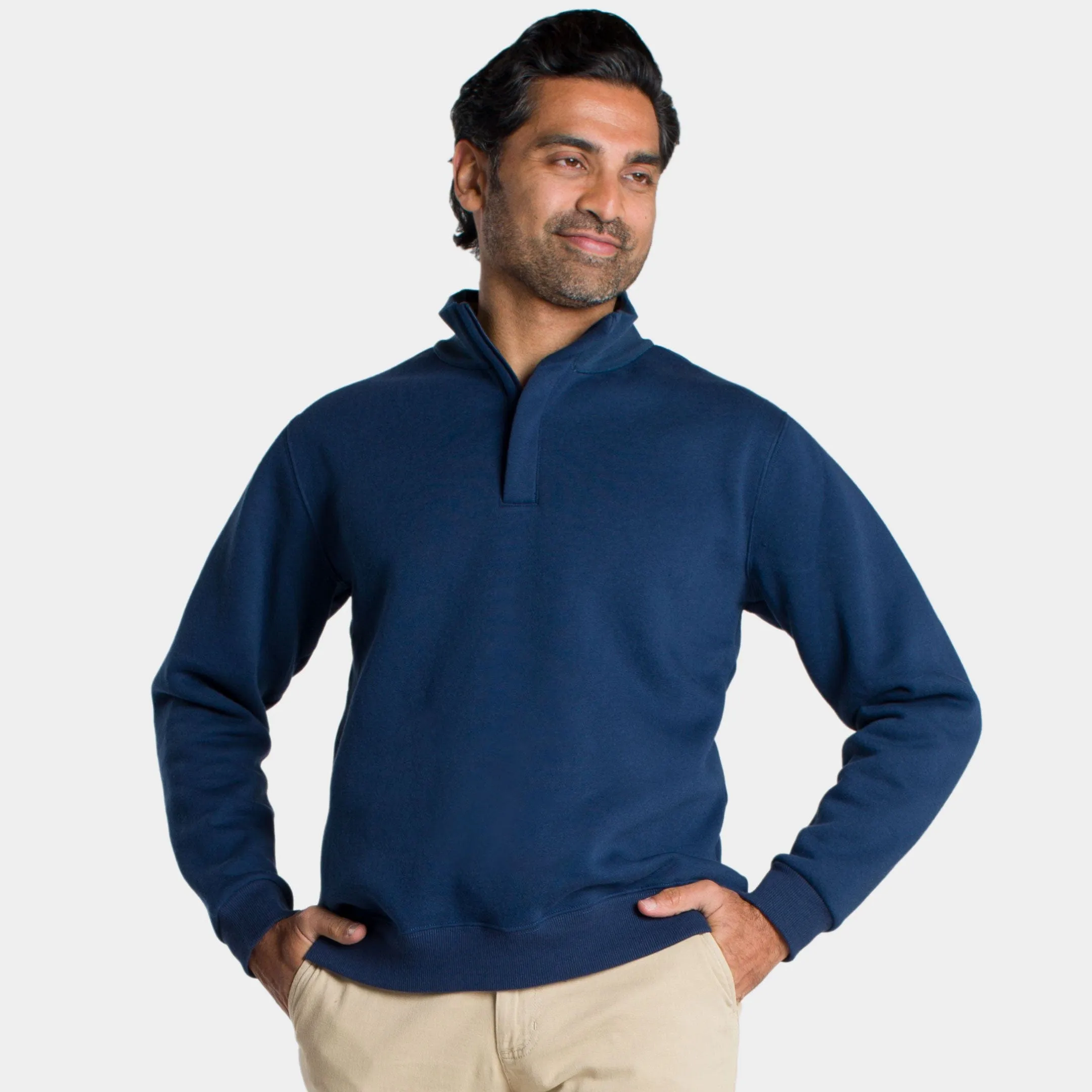 Navy Quarter-Zip Sweatshirt