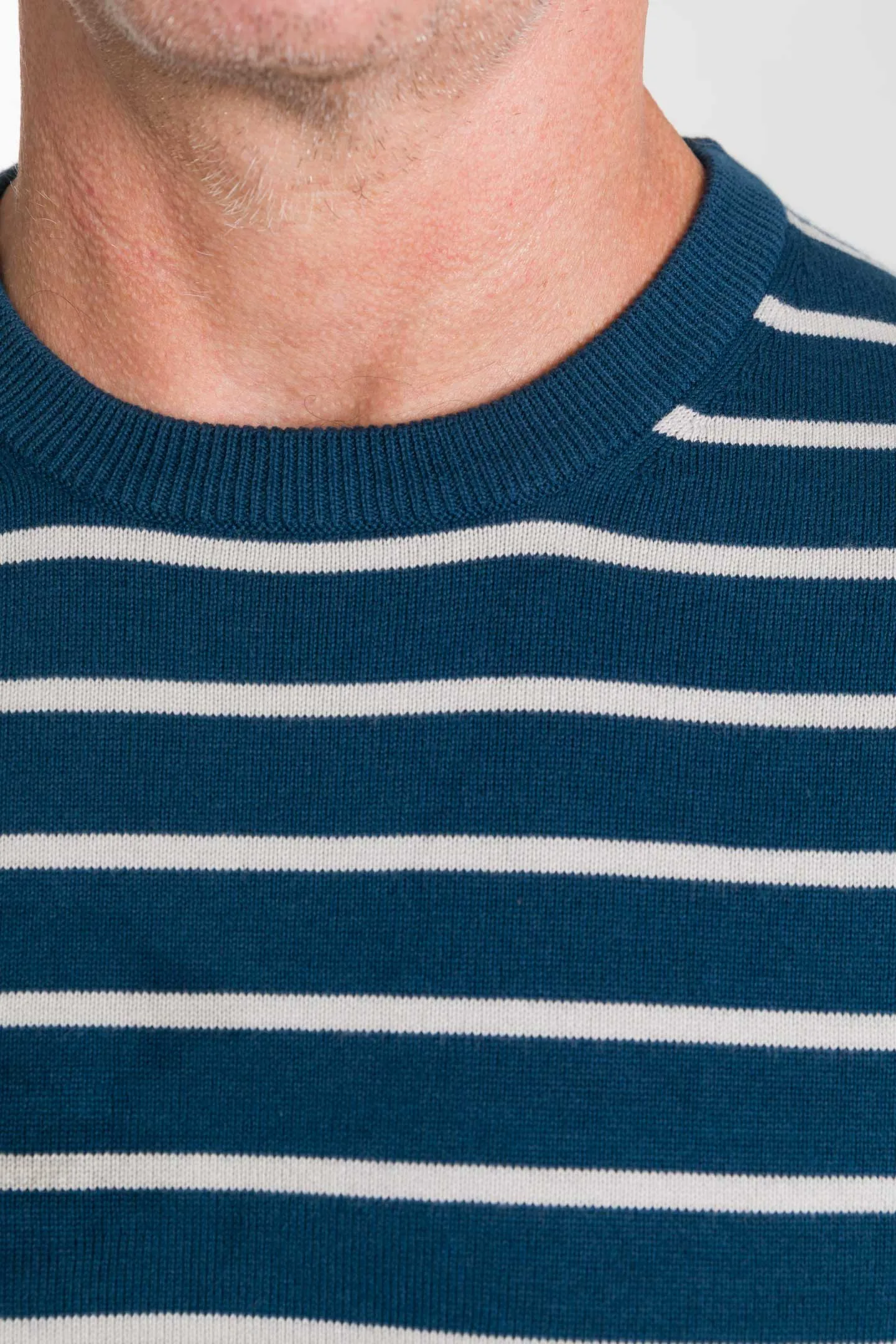 Navy Stripes Cotton Sweater