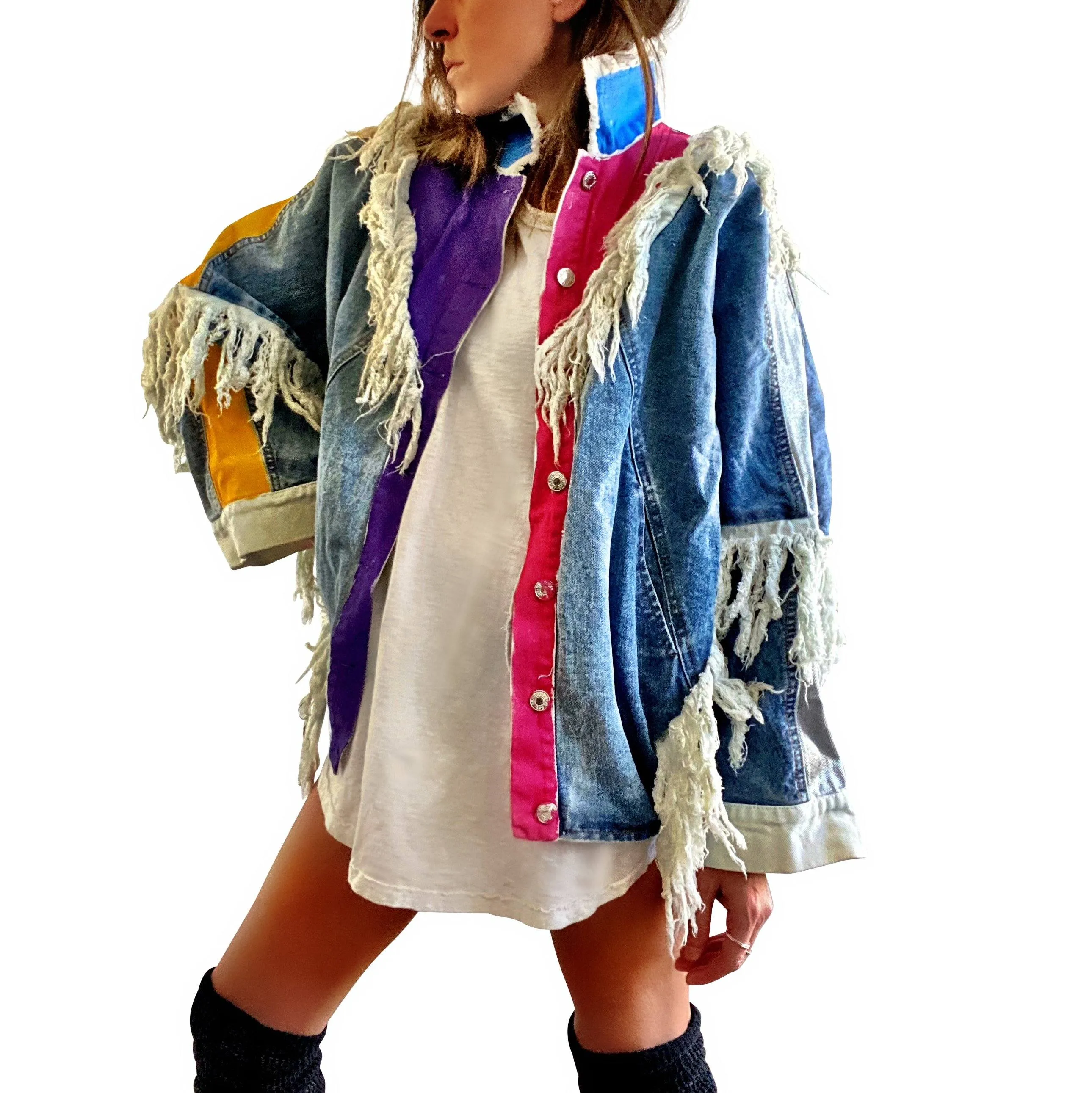 'PAINTED PATCHWORK' DENIM JACKET