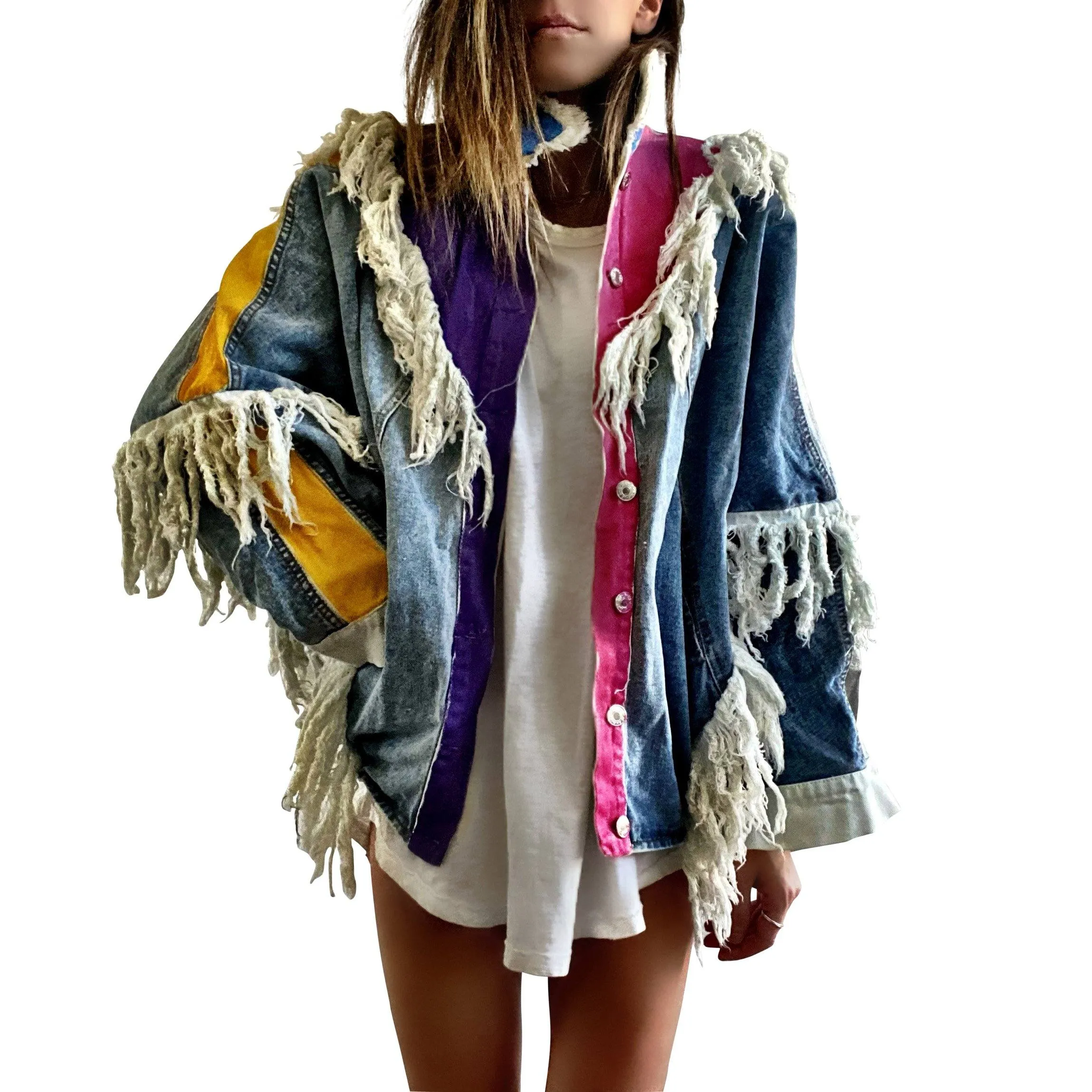 'PAINTED PATCHWORK' DENIM JACKET