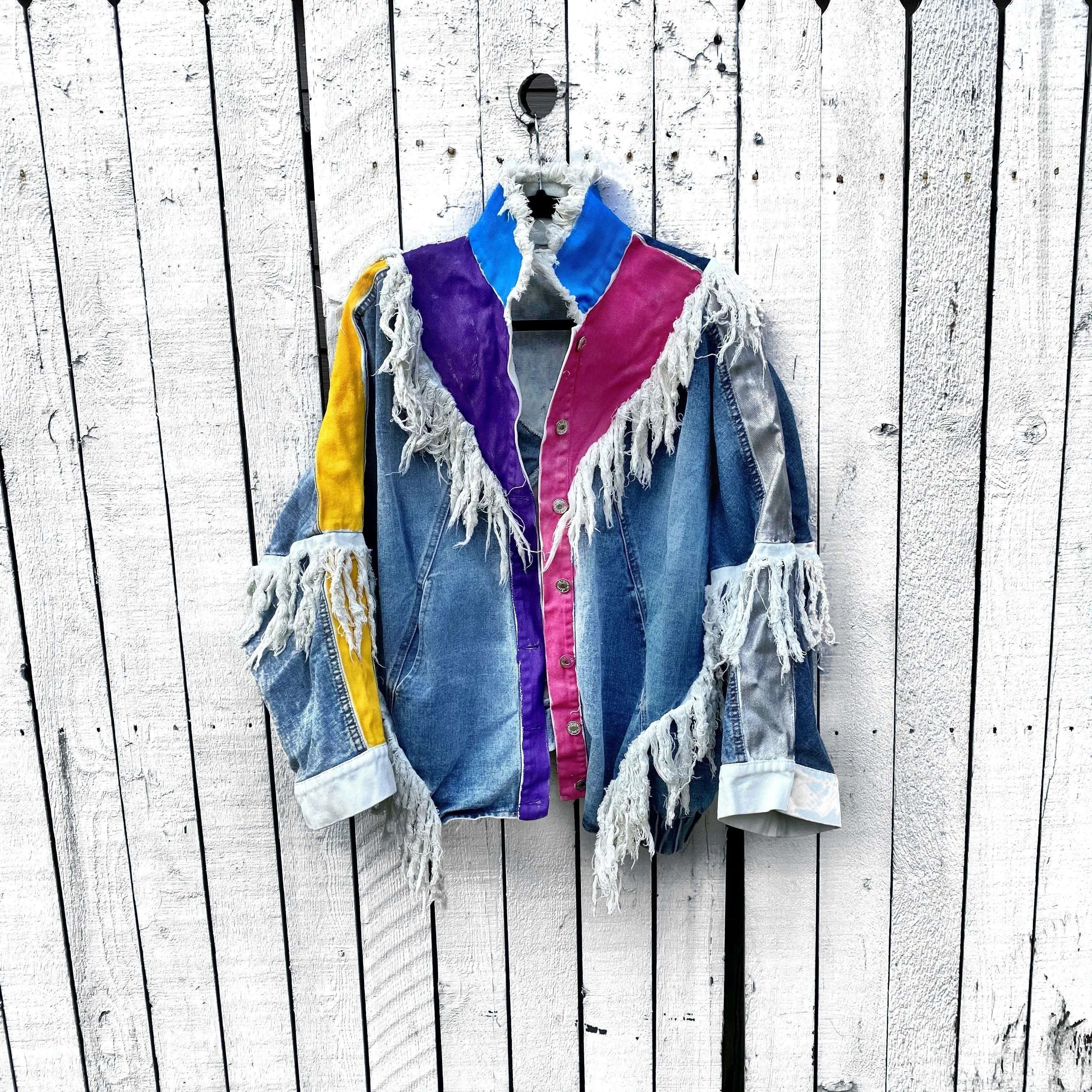 'PAINTED PATCHWORK' DENIM JACKET