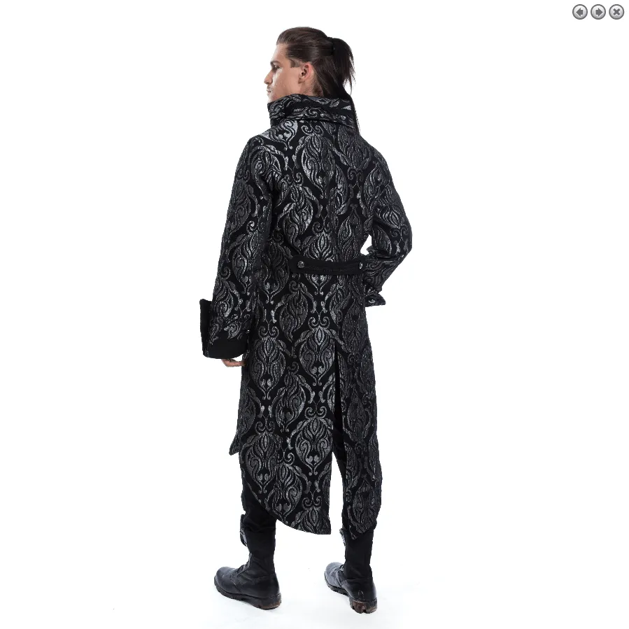 PIRATE COAT - SILVER BROCADE