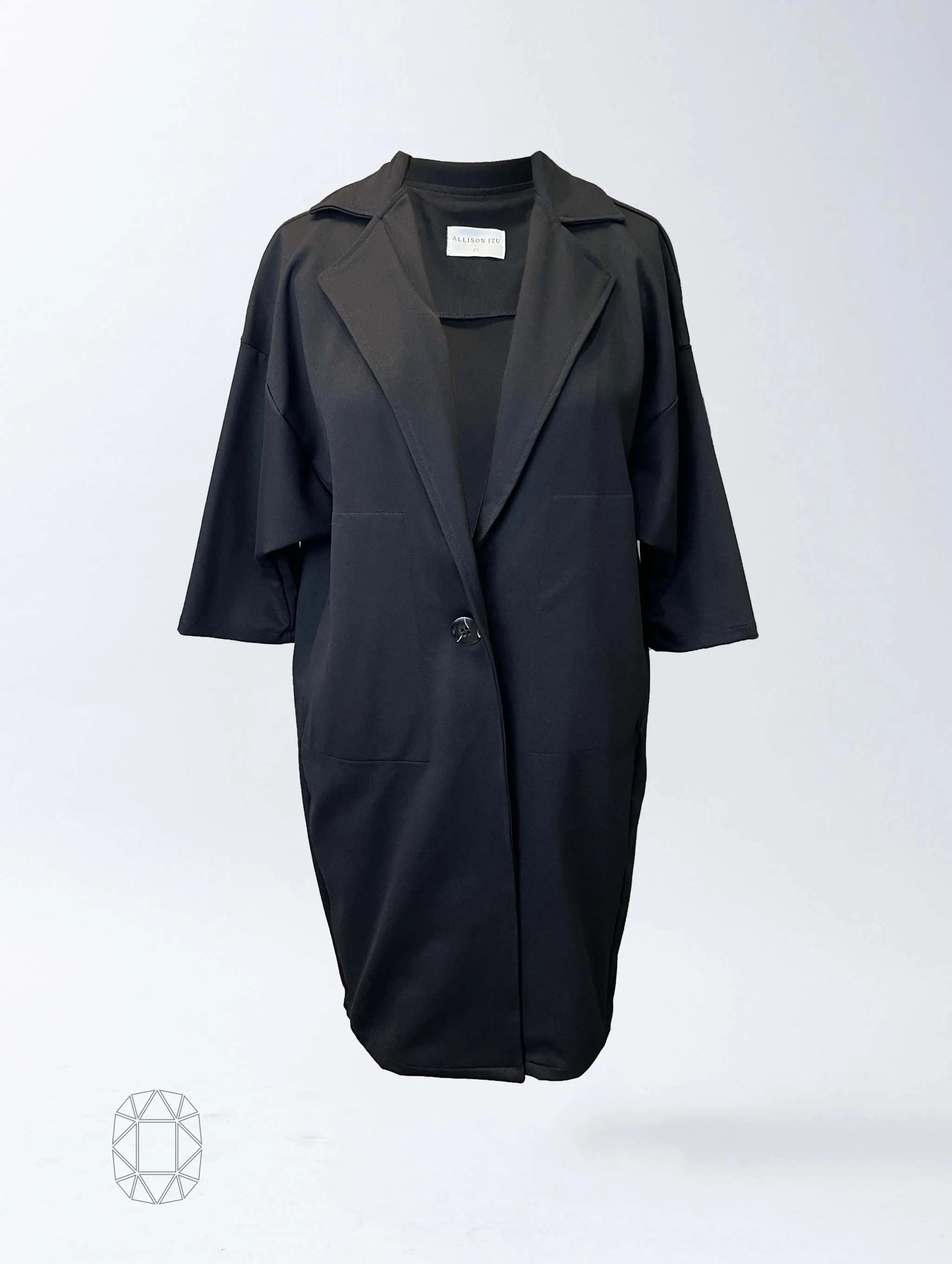 Rachel Coat - Black Twill Ponte