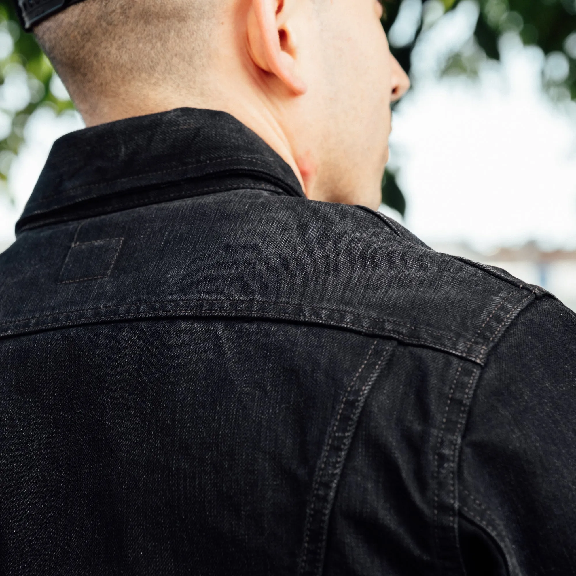 RRL Denim Trucker Jacket Worn in Black Wash