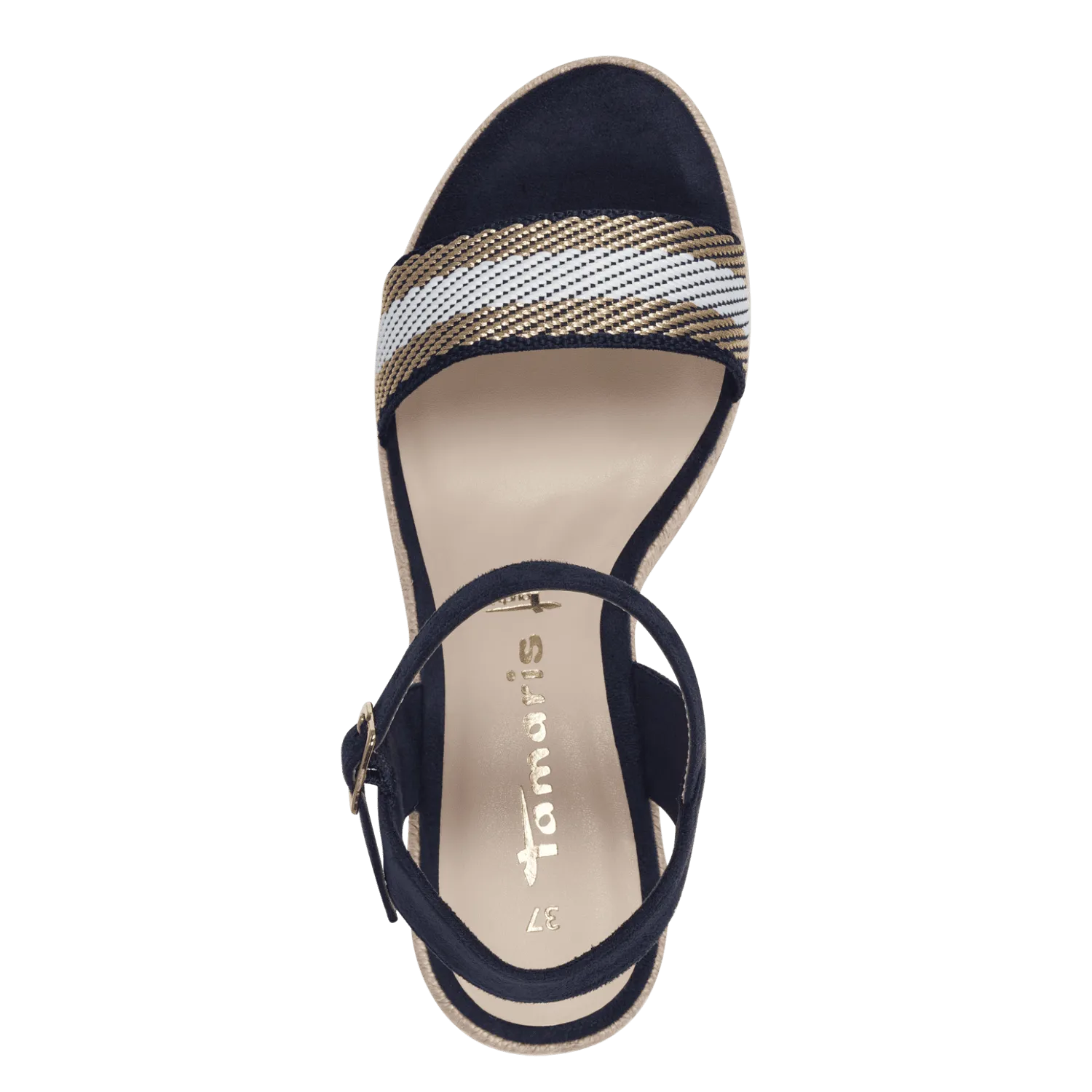 Tamaris Navy Wedge Sandal