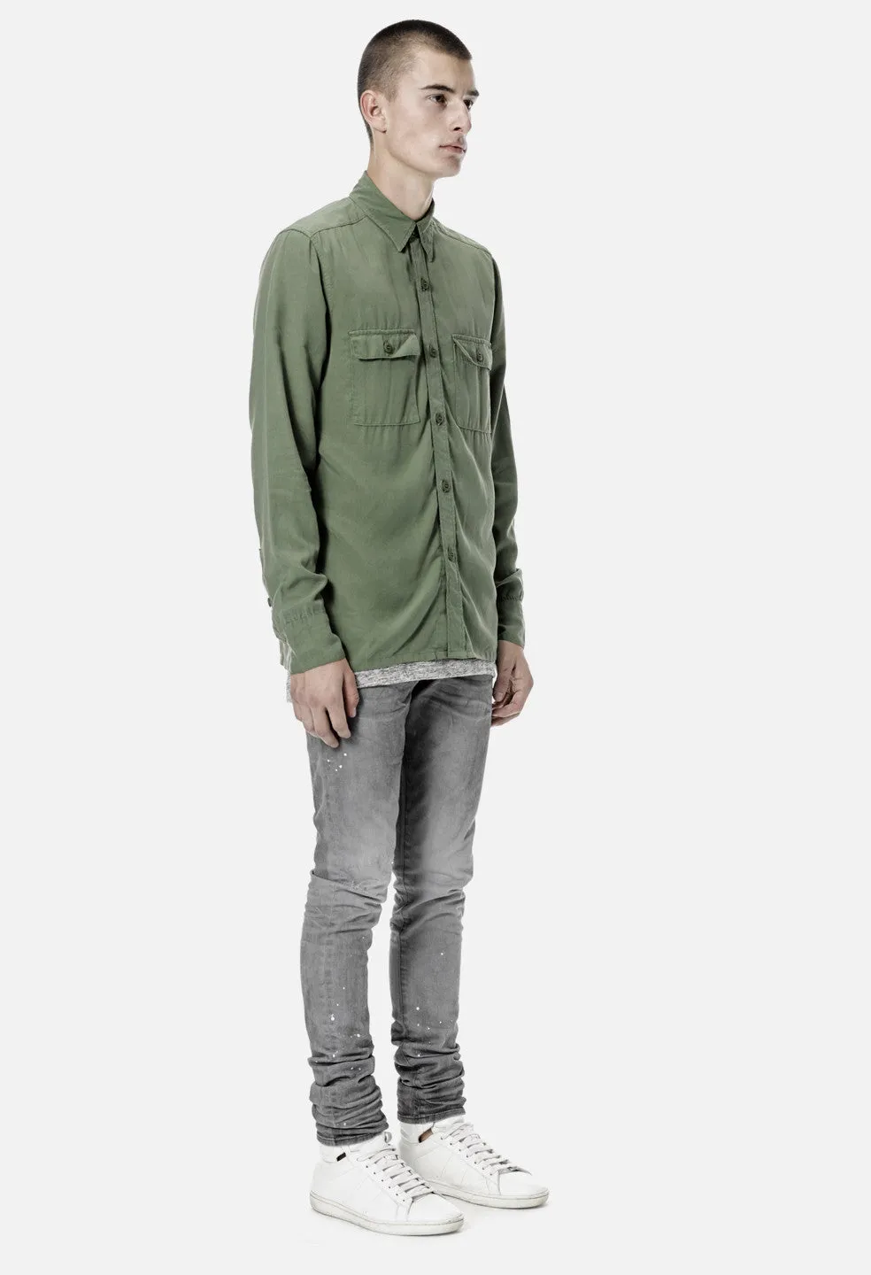 Tencel Button-Down / Olive