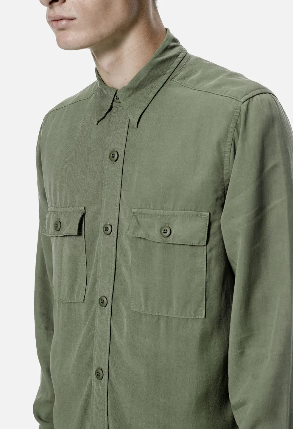 Tencel Button-Down / Olive