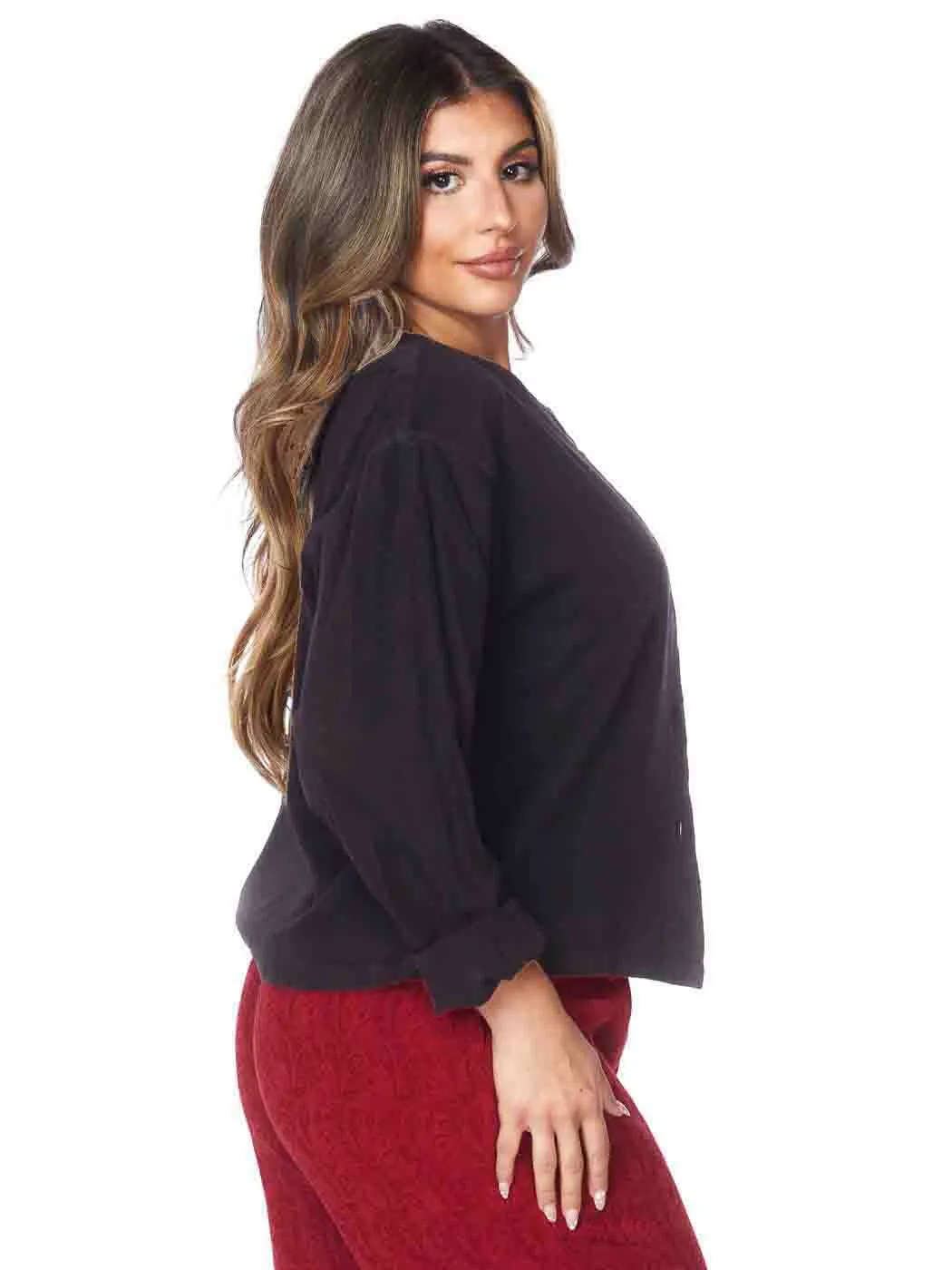 Tianello Plus Sized TENCEL™  Crop "Neesha" Jacket