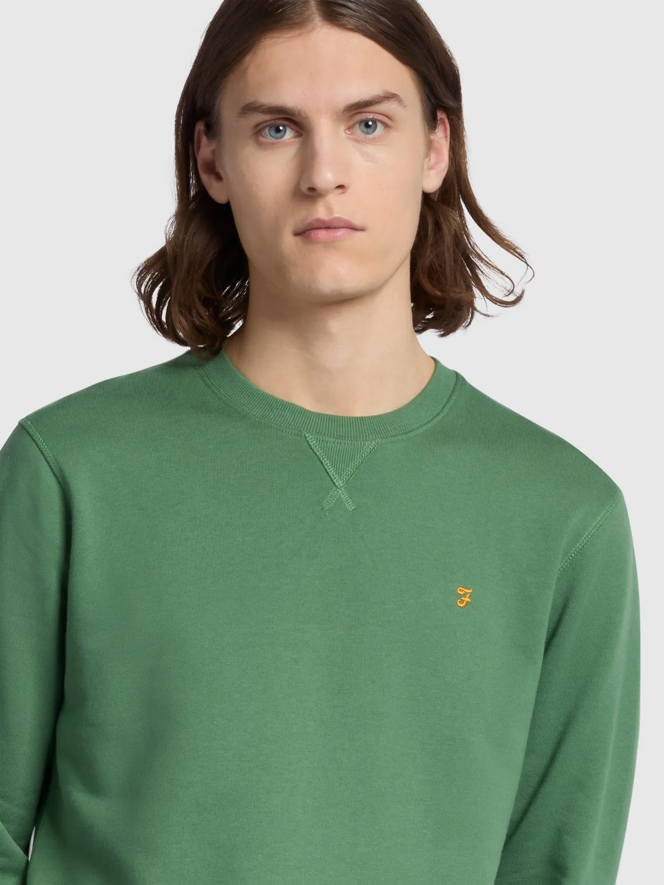 Tim Slim Fit Crew Neck Sweatshirt In Wreath Green