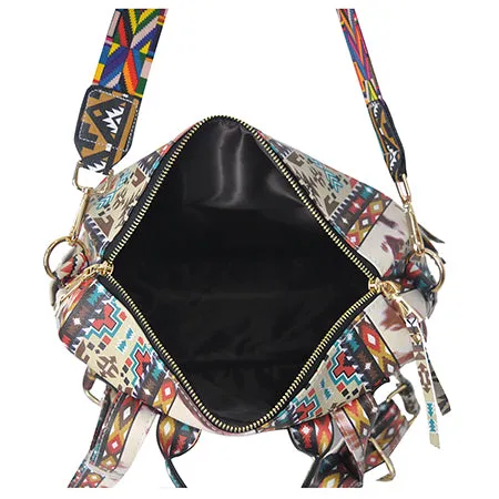 Tribal Cow Faux Leather NGIL Shoulder Backpack