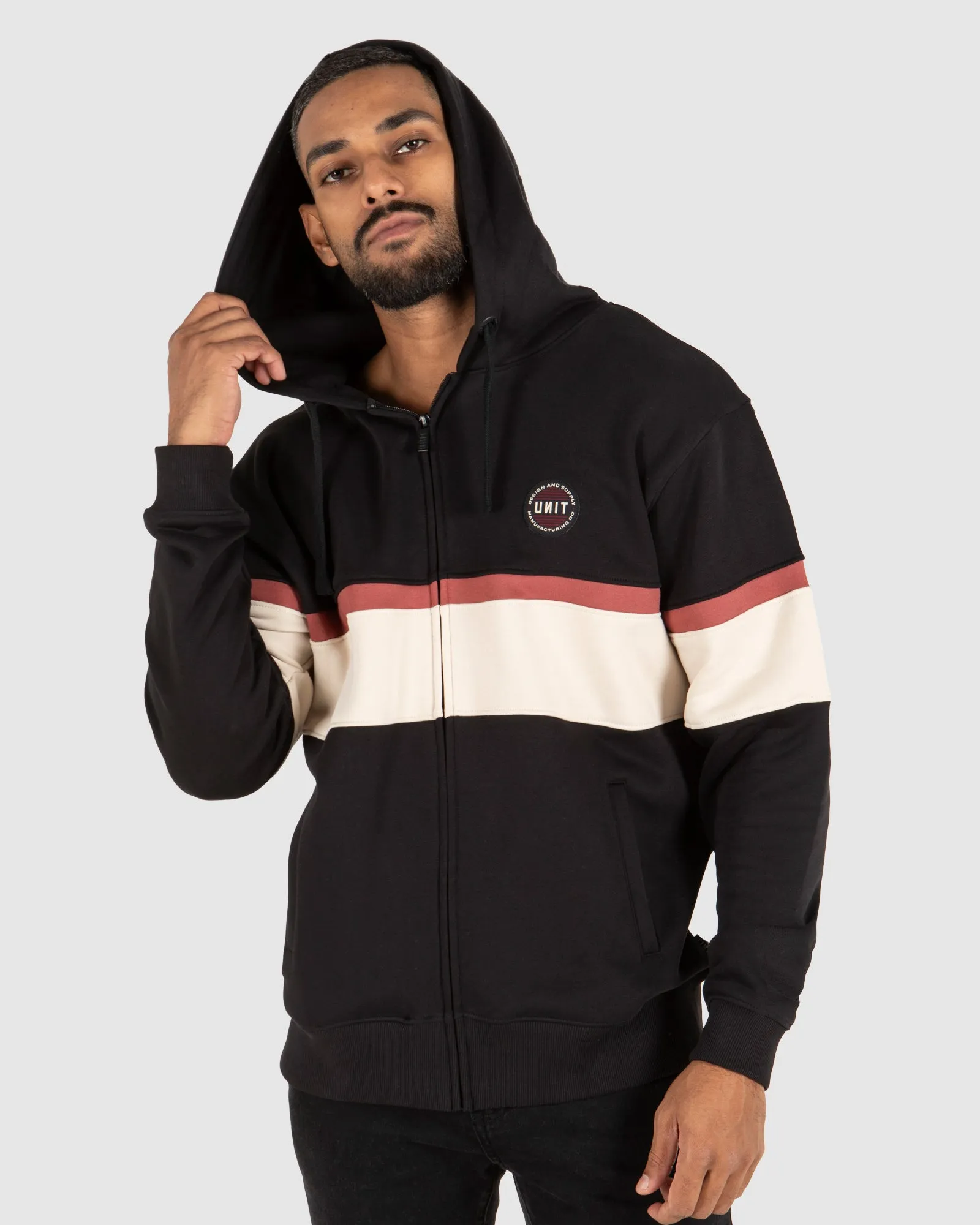 UNIT Mens Domain Zip Thru Hoodie