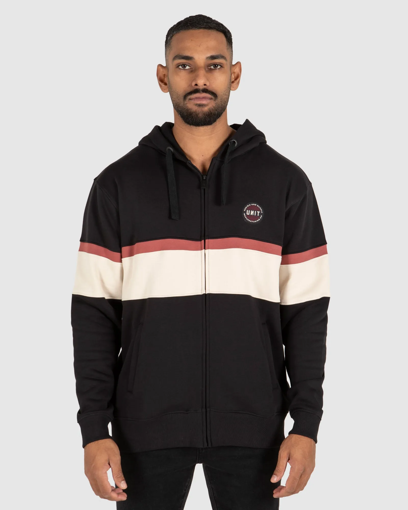 UNIT Mens Domain Zip Thru Hoodie