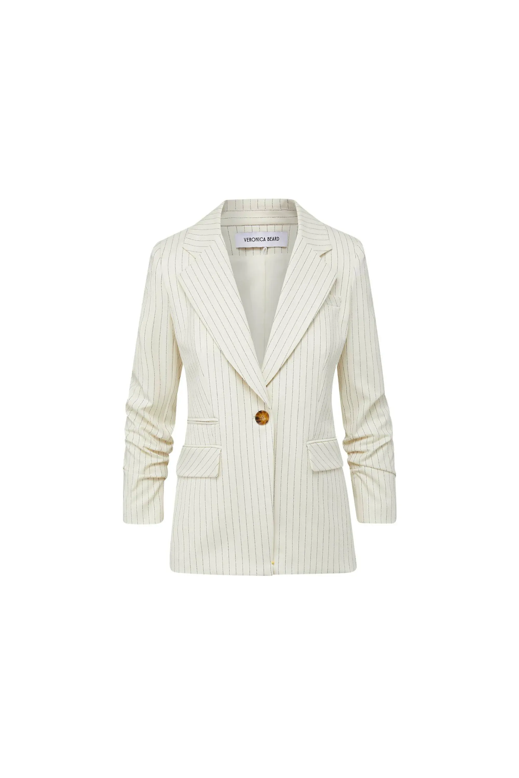 Veronica Beard Battista Jacket Ecru Stripe