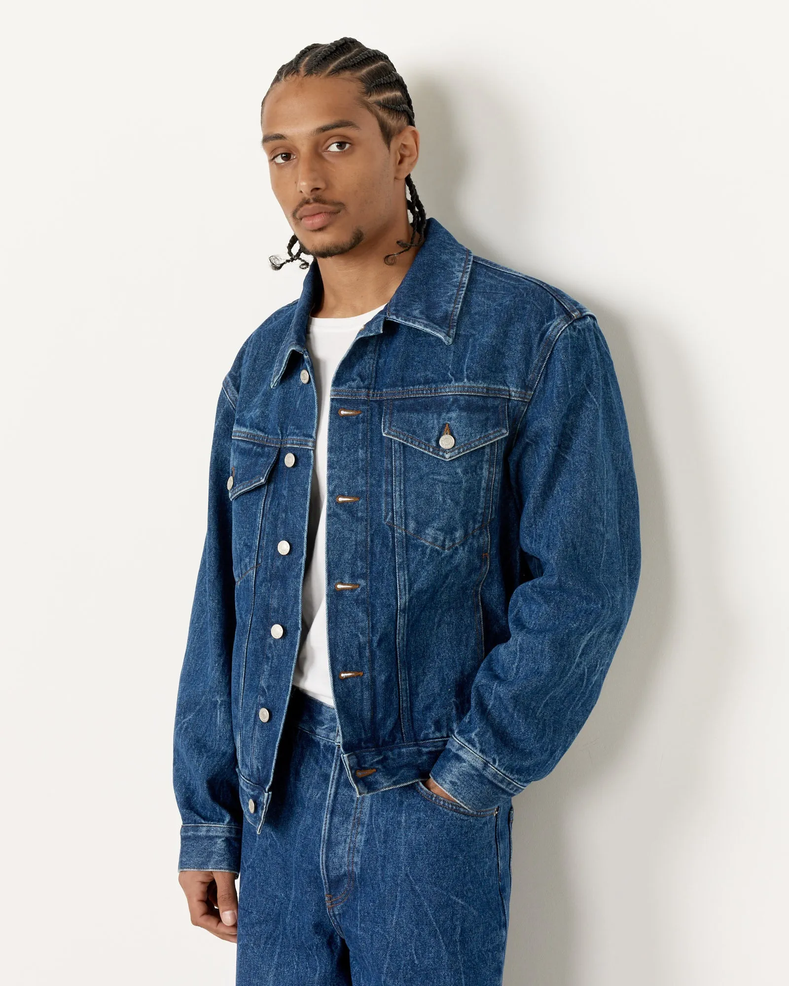 Vuskin Denim Jacket in Blue