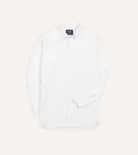 White Oxford Cotton Cloth Button-Down Shirt